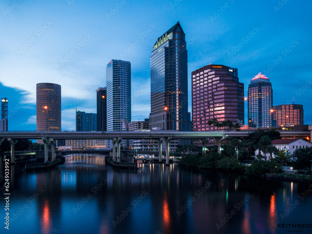 Obraz premium Blue hour Tampa
