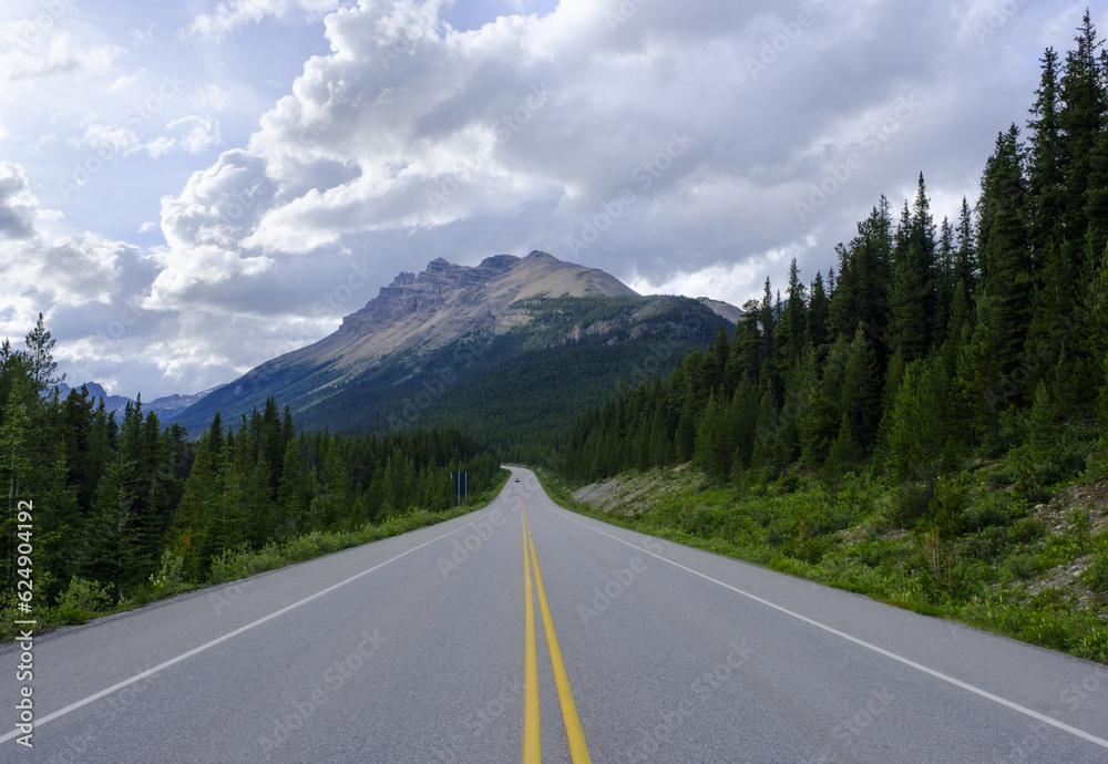 Icefields Parkway Road in Jasper National Park, Canada Icefields Parkway Road in Jasper National Park, Canada
