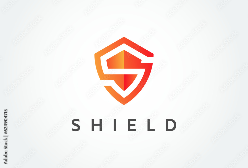Letter S Shield Security Logo design, letter S with safety shield ...