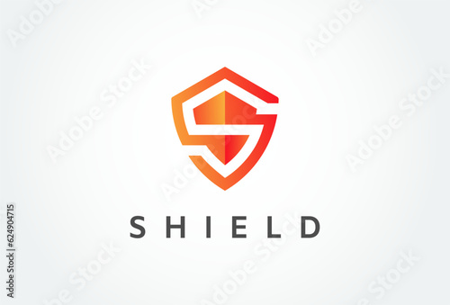Letter S Shield Security Logo design, letter S with safety shield protection combination, vector illustration