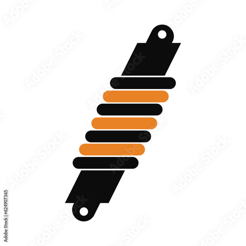 Shock absorber, Car coil spring, Car suspension shock absorber icon