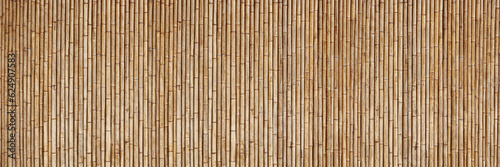horizontal dry bamboo fence texture for pattern and background.