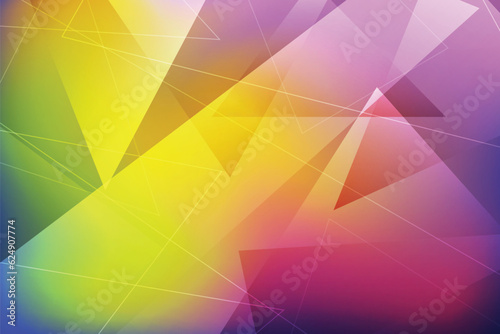 Gradient light red and orange polygonal background. Vector illustration.