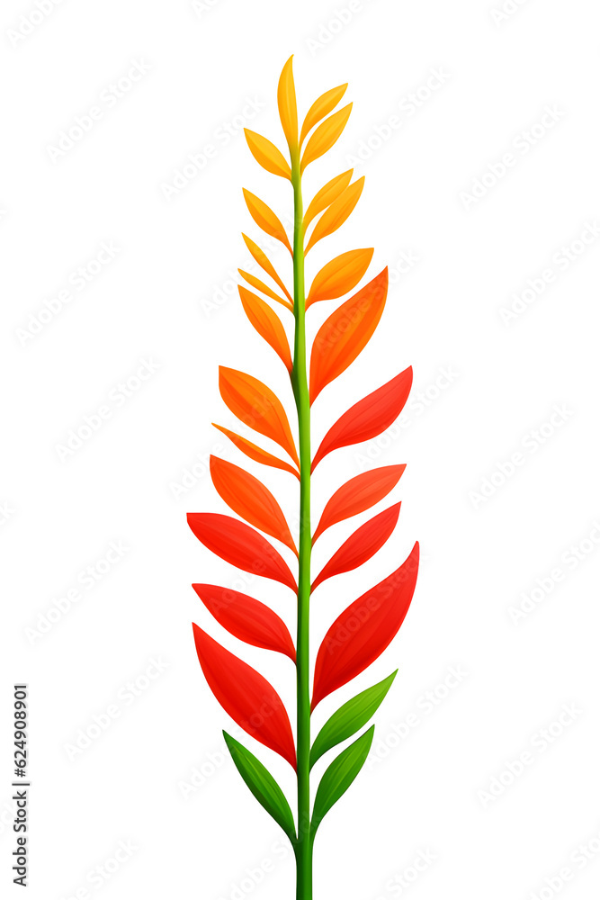 Fototapeta premium leaf isolated on white, generative ai