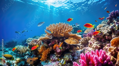 Underwater coral reef scene