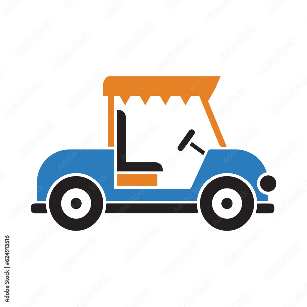 Golf cart, Golf, Buggy car, Game golf cart icon