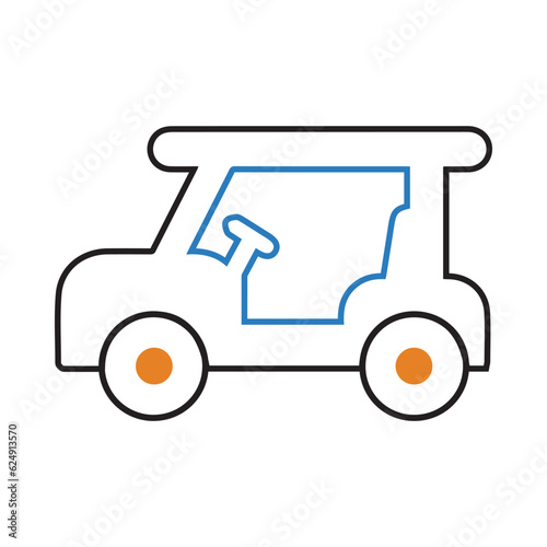 Golf cart, Golf, Buggy car, Game golf cart icon © Brandmaker artist