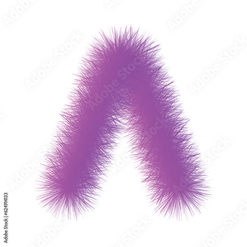 Abstract letter A rainbow on white background.