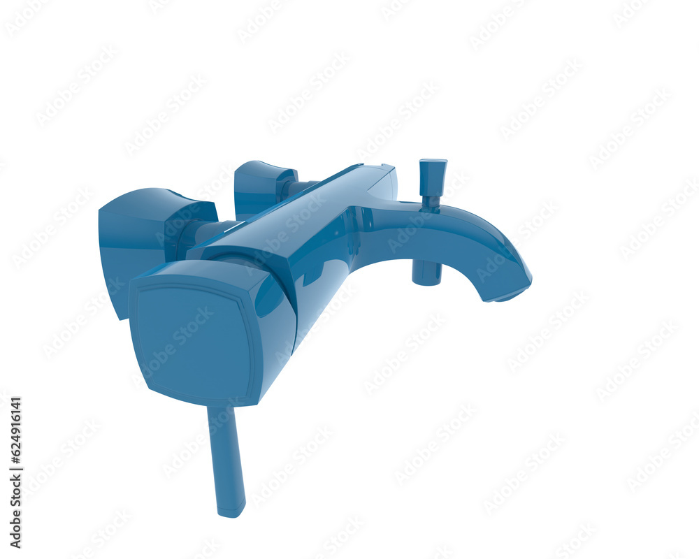 Faucet isolated on transparent background. 3d rendering - illustration Faucet isolated on transparent background. 3d rendering - illustration