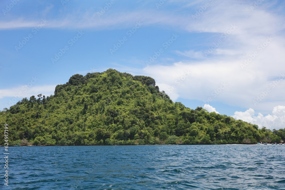The natural scene, Green mountain of Island at Krabi province of Thailand The natural scene, Green mountain of Island at Krabi province of Thailand