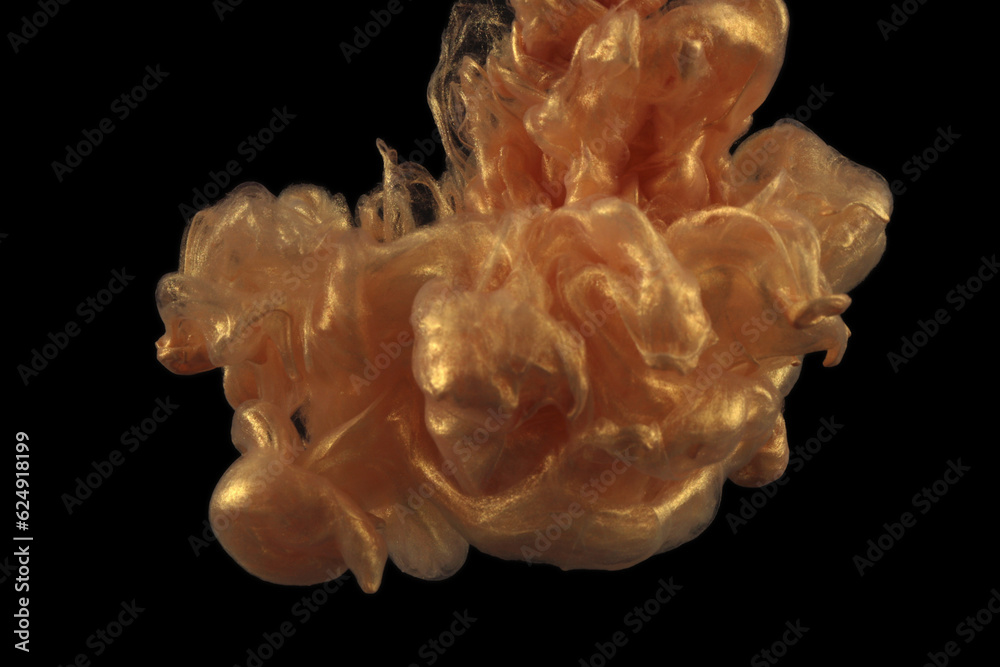 Abstract smoke background. Ink colors blot in water. Gold, bronze, black tone. Abstract smoke background. Ink colors blot in water. Gold, bronze, black tone.