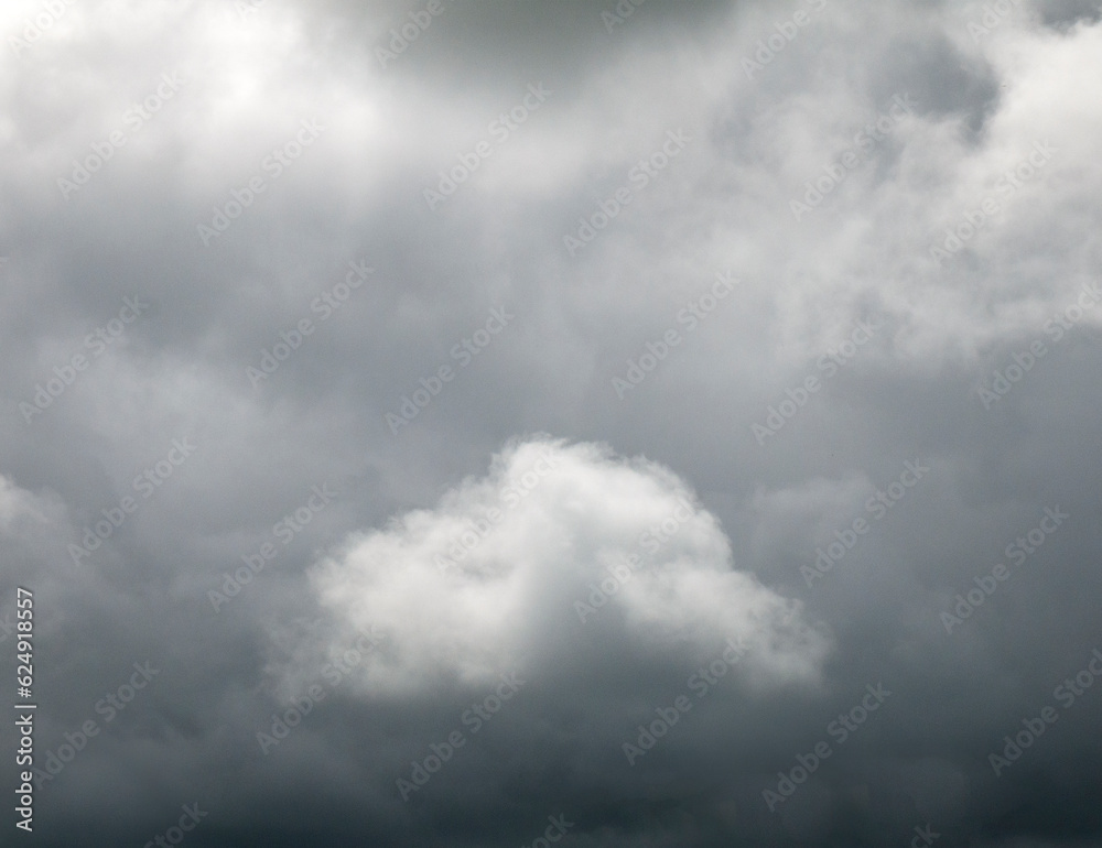 Obraz premium Stormy clouds background, grey smoke from fire