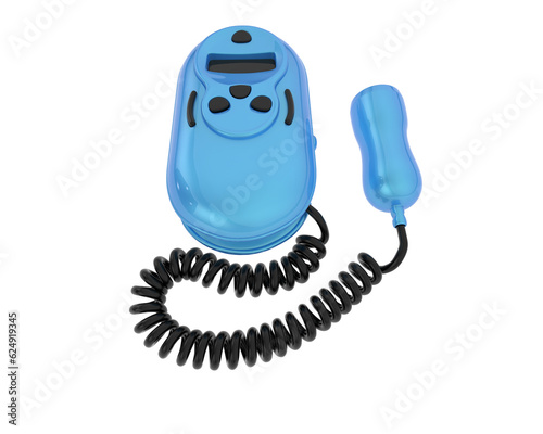 Fetal doppler isolated on transparent background. 3d rendering - illustration photo