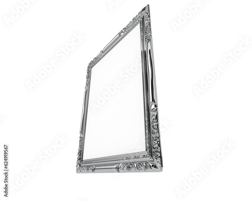 Frame isolated on transparent background. 3d rendering - illustration