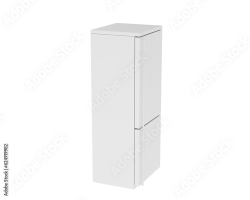 Fridge isolated on transparent background. 3d rendering - illustration