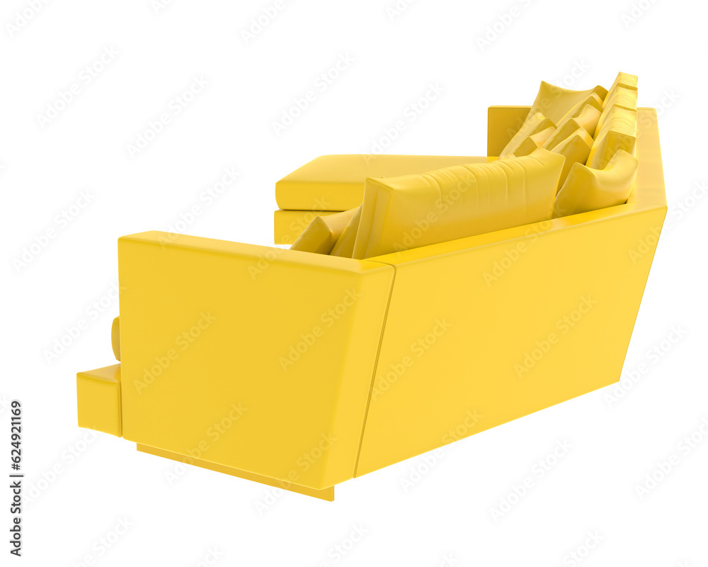 Sofa isolated on transparent background. 3d rendering - illustration Sofa isolated on transparent background. 3d rendering - illustration