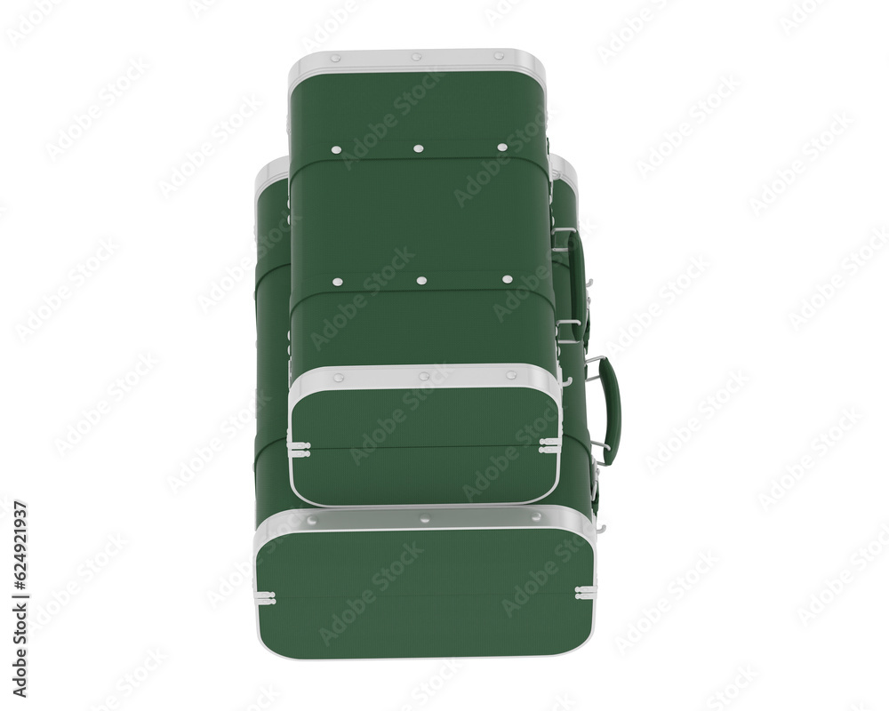 Suitcase isolated on transparent background. 3d rendering - illustration Suitcase isolated on transparent background. 3d rendering - illustration
