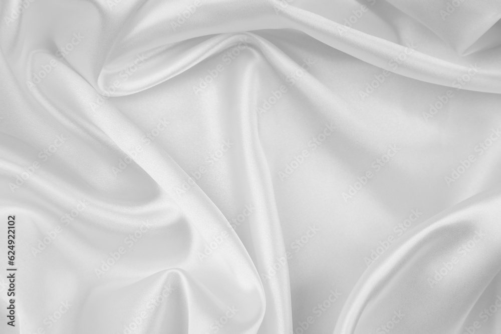 Obraz premium White silk fabric