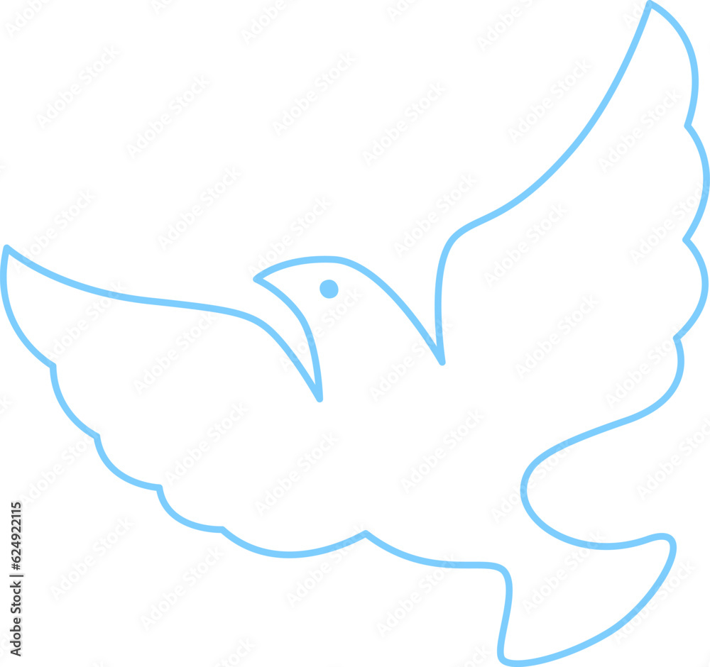 Dove Bird Peace Lined