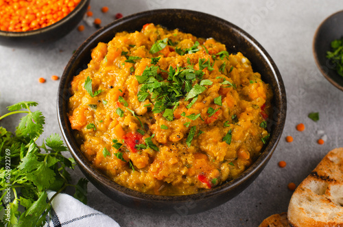 Red Lentils Indian Curry Dal, Lentil Dhal, Tasty Meal