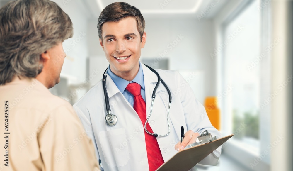 Doctor and patient at the hospital. Healthcare concept. Doctor and patient at the hospital. Healthcare concept.
