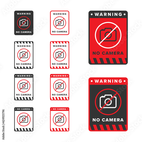 No camera, stop camera icon sign vector