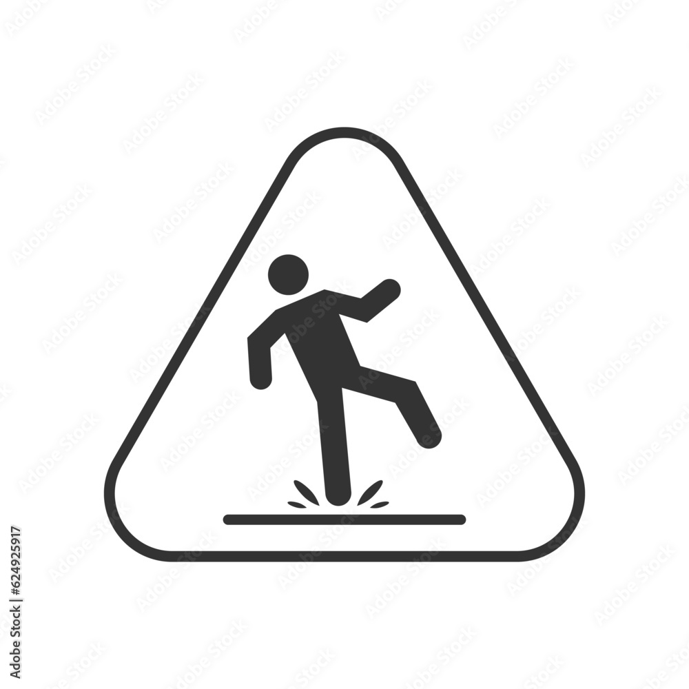 Wet floor icon sign vector design Wet floor icon sign vector design