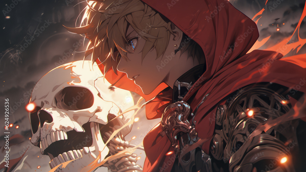 Obraz premium Anime character captured from a cinematic movie action scene - Generative AI