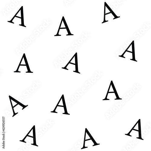 Vector Pattern With Letter B On White Background