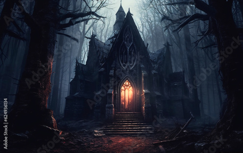 Dark and Creepy Medieval Church