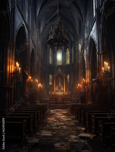 Dark and Creepy Medieval Church