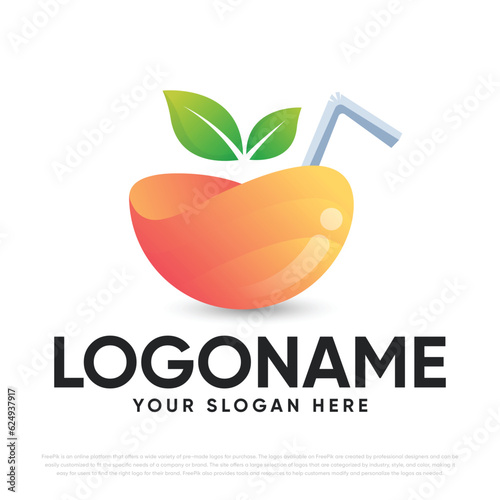 orange juice logo design