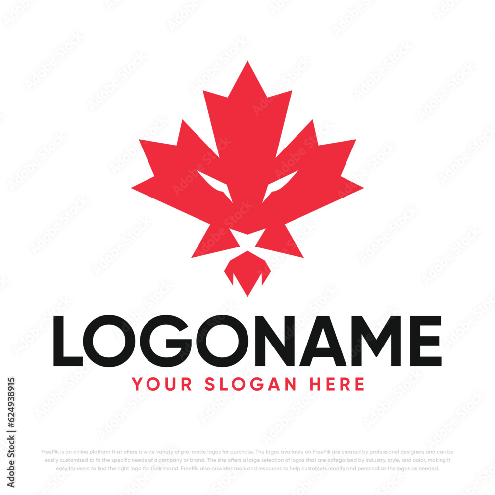 Lion Maple Leaf Logo Design Lion Maple Leaf Logo Design