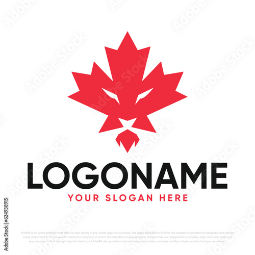 Lion Maple Leaf Logo Design