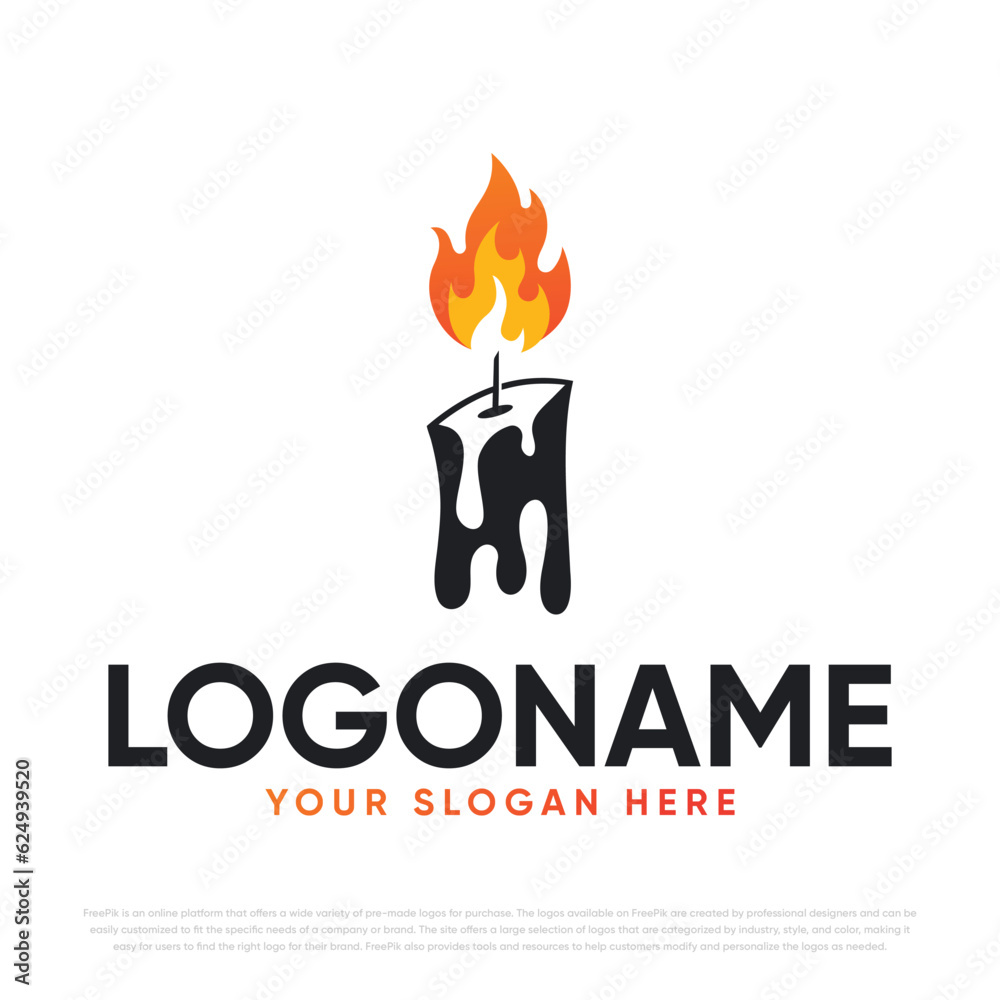 Candle Logo Design Candle Logo Design