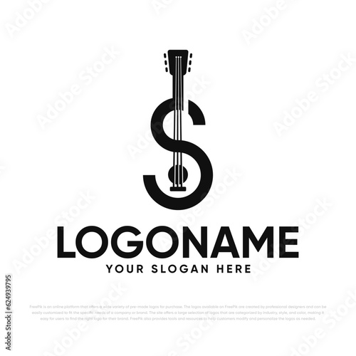 S Guitar Logo Design