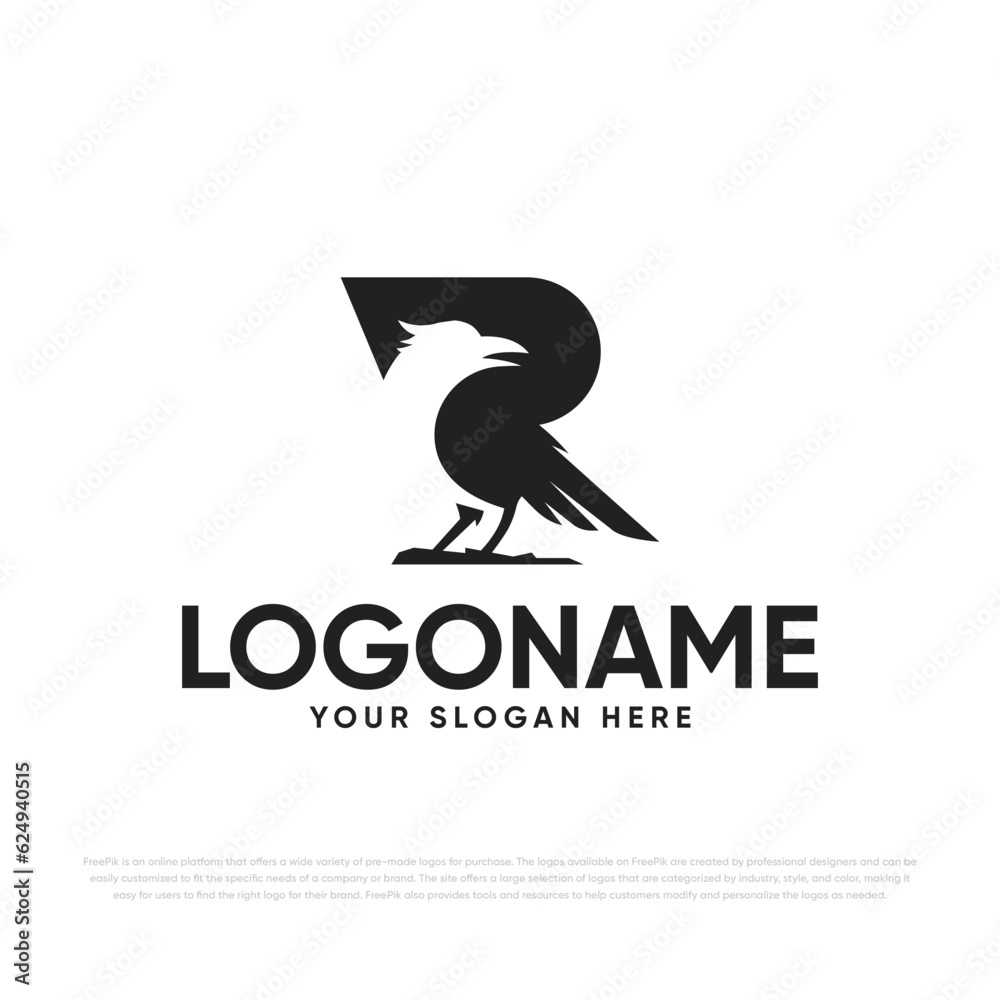 R raven logo R raven logo