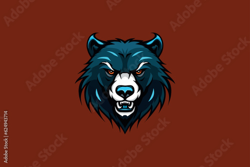 Angry Bear Mascot Logo Template © fysaladobe