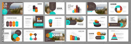 Abstract business brochure set
