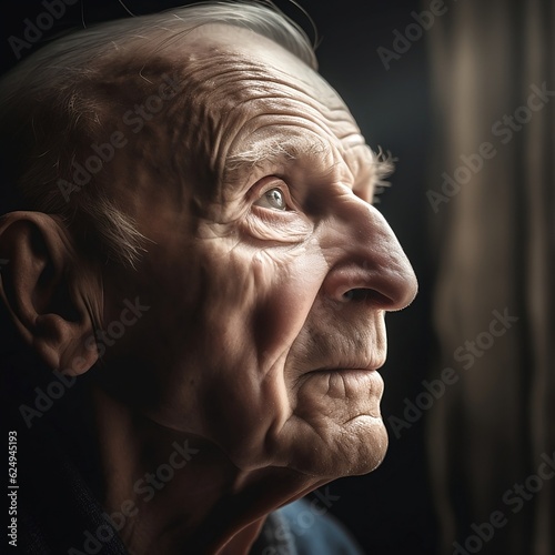 Intriguing Portrayal of an Older Gentleman, Showcasing Wisdom and Character