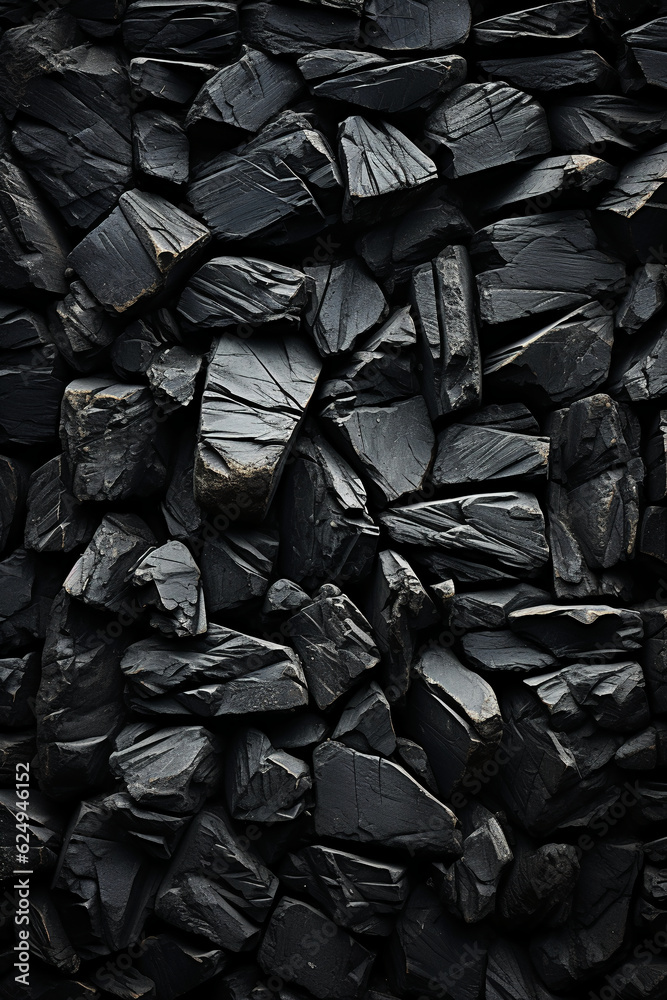 Black stone wall texture background. AI generative Black stone wall texture background. AI generative