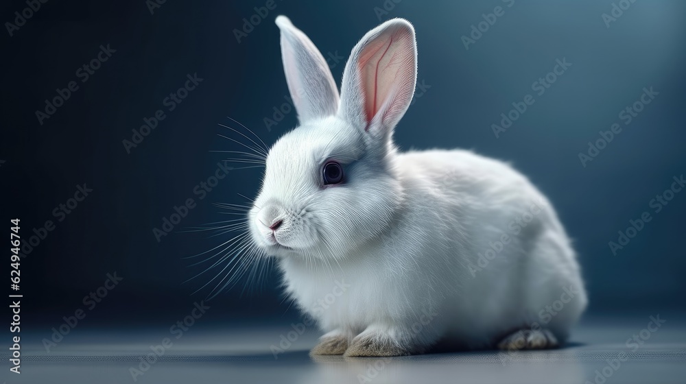 Adorable cute bunny. Created with Generative AI. Adorable cute bunny. Created with Generative AI.