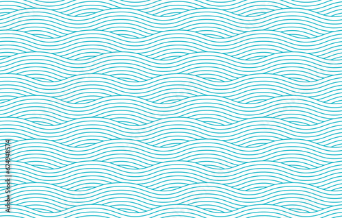 Seamless geometric pattern with waves © Northern Owl