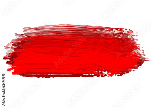 Red oil brush stroke