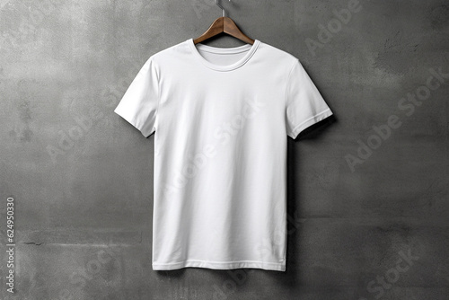 white t shirt mockup on a hanger