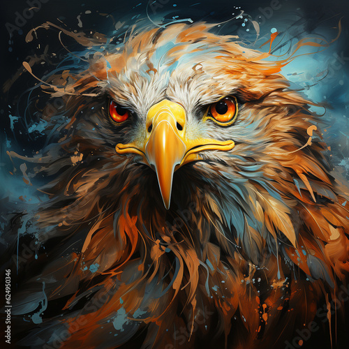 An energetic and majestic eagle art © oshene