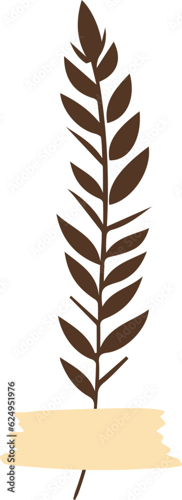 Fototapeta premium Floral flat hand draw illustration