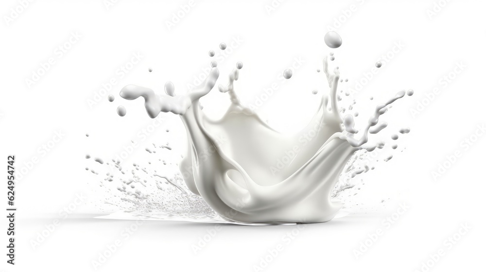 White milk splash isolated White milk splash isolated