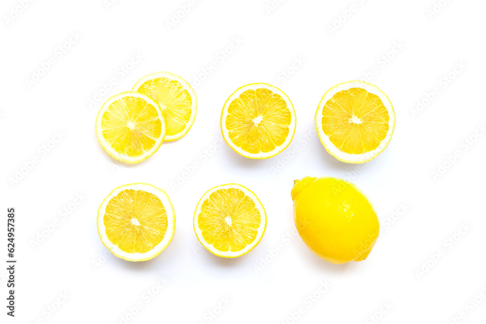 Fresh lemon on white background. Fresh lemon on white background.