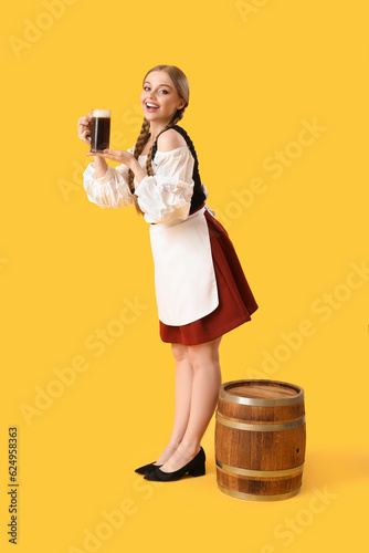 Smiling young woman in trad...